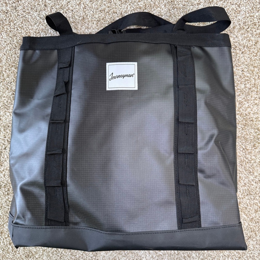 Journeyman Tote Bag Black Ripstop Utility‎ Shoulder Bag Buckle Closure